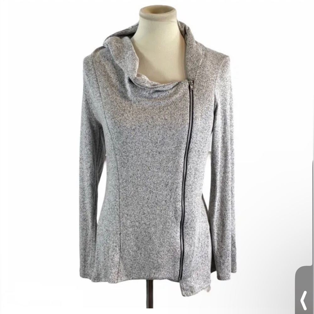 NWOT Vanity Zip-up cardigan with asymmetrical detail.  Size Medium.